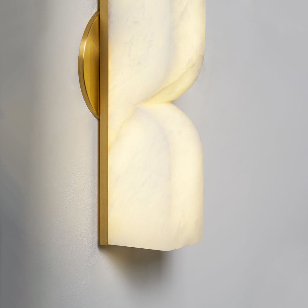Lámpara de Pared Rectangular Moderna de Alabastro – Aplique Minimalista para Dormitorio, Pasillo y Sala