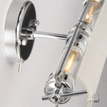 Charger l'image dans la visionneuse de galerie, Wall plate and pull switch detail of the adjustable wall lamp