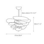 Load image into Gallery viewer, Lotus Leaf Layered Glass Chandelier
