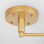 Load image into Gallery viewer, Gold ceiling canopy and movable arm connection detail