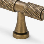 Cargar imagen en el visor de la Galería, Antique brass cabinet pull mounting foot detail