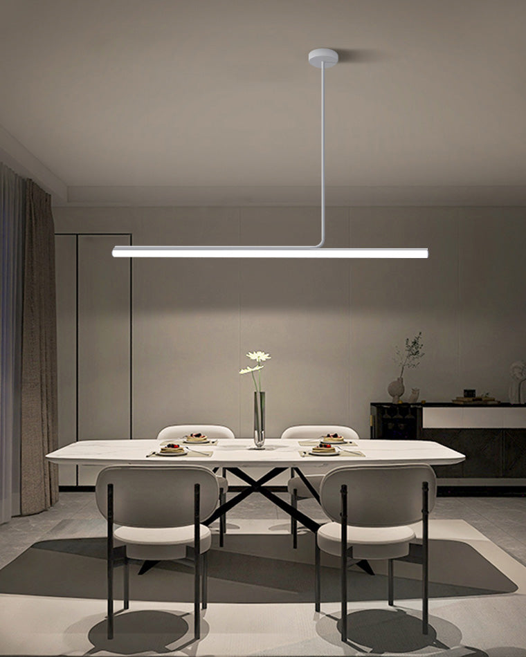 Lustre de salle à manger décoratif contemporain avec interrupteur à bouton-poussoir et peinture blanche