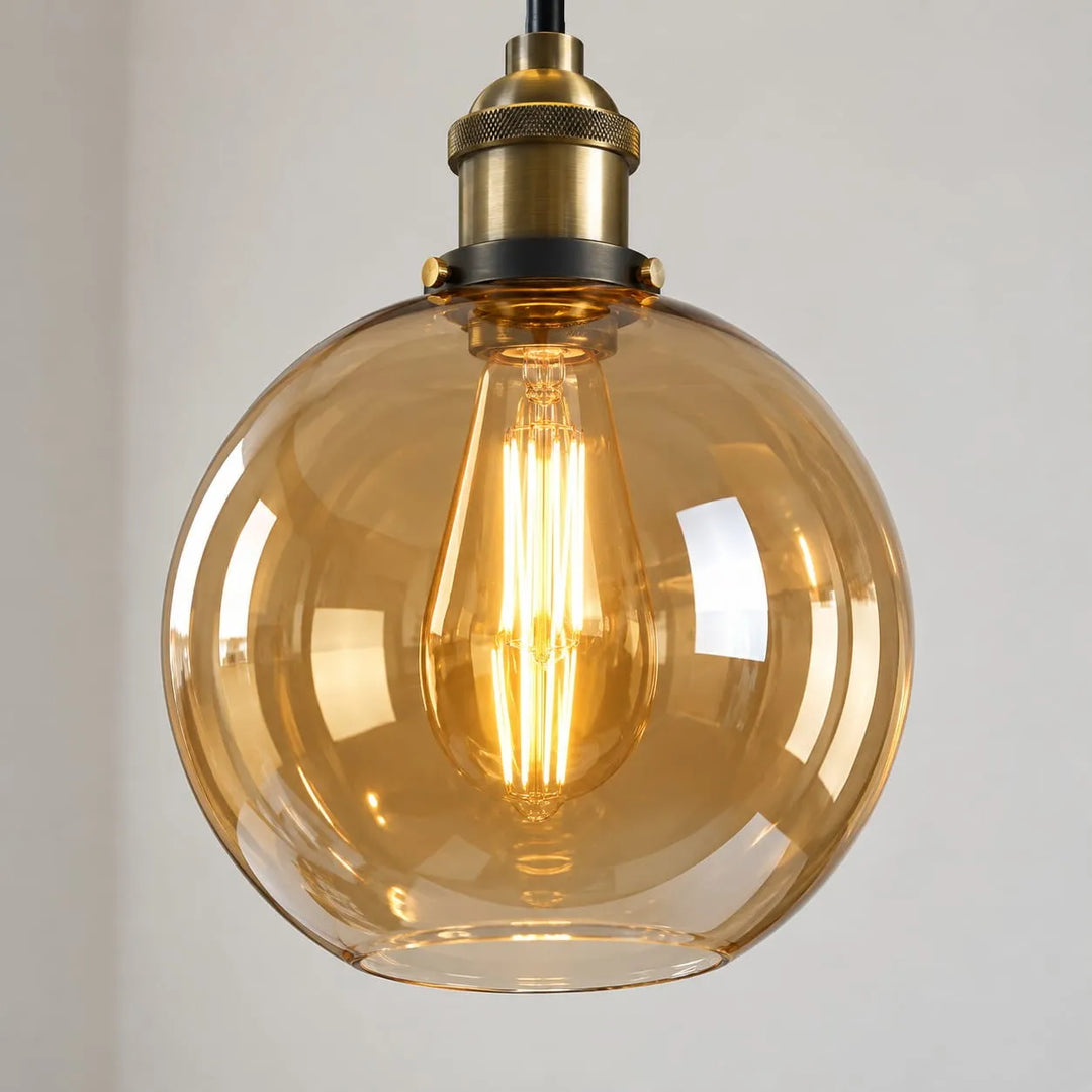 Industrial Glass Pendant Light