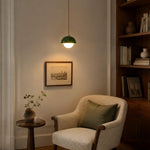 Cargar imagen en el visor de la Galería, Natural Green Jade Dome Pendant Light