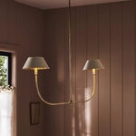 Load image into Gallery viewer, Foldray Scalloped Linear Chandelier - Leather Style for Dining Room
