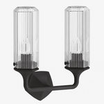 Cargar imagen en el visor de la Galería, Ridged Shade Armed Cup Metal Plate Wall Light