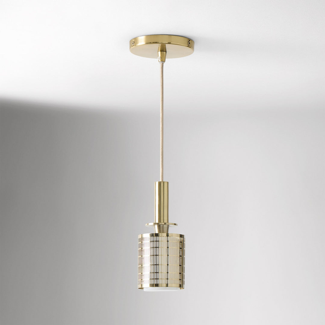 Galvia Single Metal Pendant Light – Elegant Bronze Over White Glass