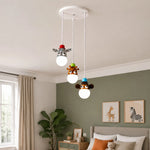 Bild in Gallery-Viewer laden, Kids animal pendant light playroom scene