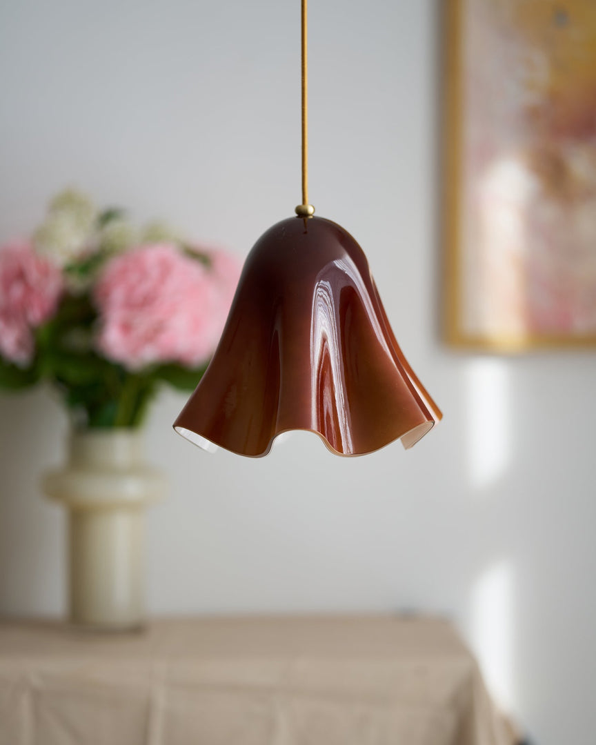 Bellina Wave-Edge Glass Pendant Lamp — Organic Contemporary Style for Dining & Living