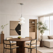 Mallew Honeycomb Layered Pendant Light - Modern Design Glass Hanging Lamp for Dining Room and Bedroom