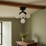 Charger l&#39;image dans la visionneuse de galerie, Glorica Glass Flush Mount Light - Globe Ceiling Fixture Modern
