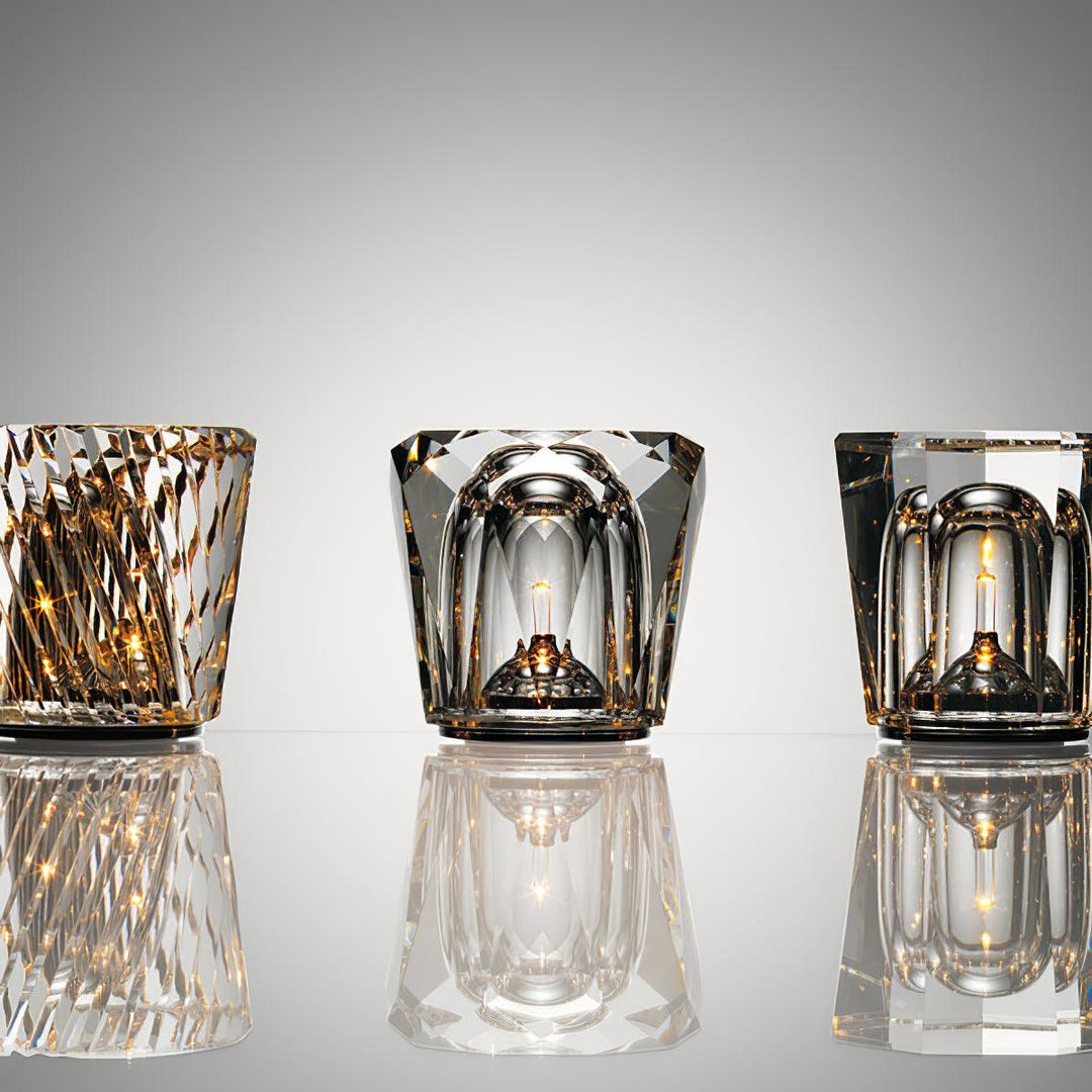 Lampe de table en cristal diamant (batterie intégrée)