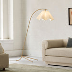 Load image into Gallery viewer, Oslan Scalloped Shade Floor Lamp - Modern Lighting with Arched Base
