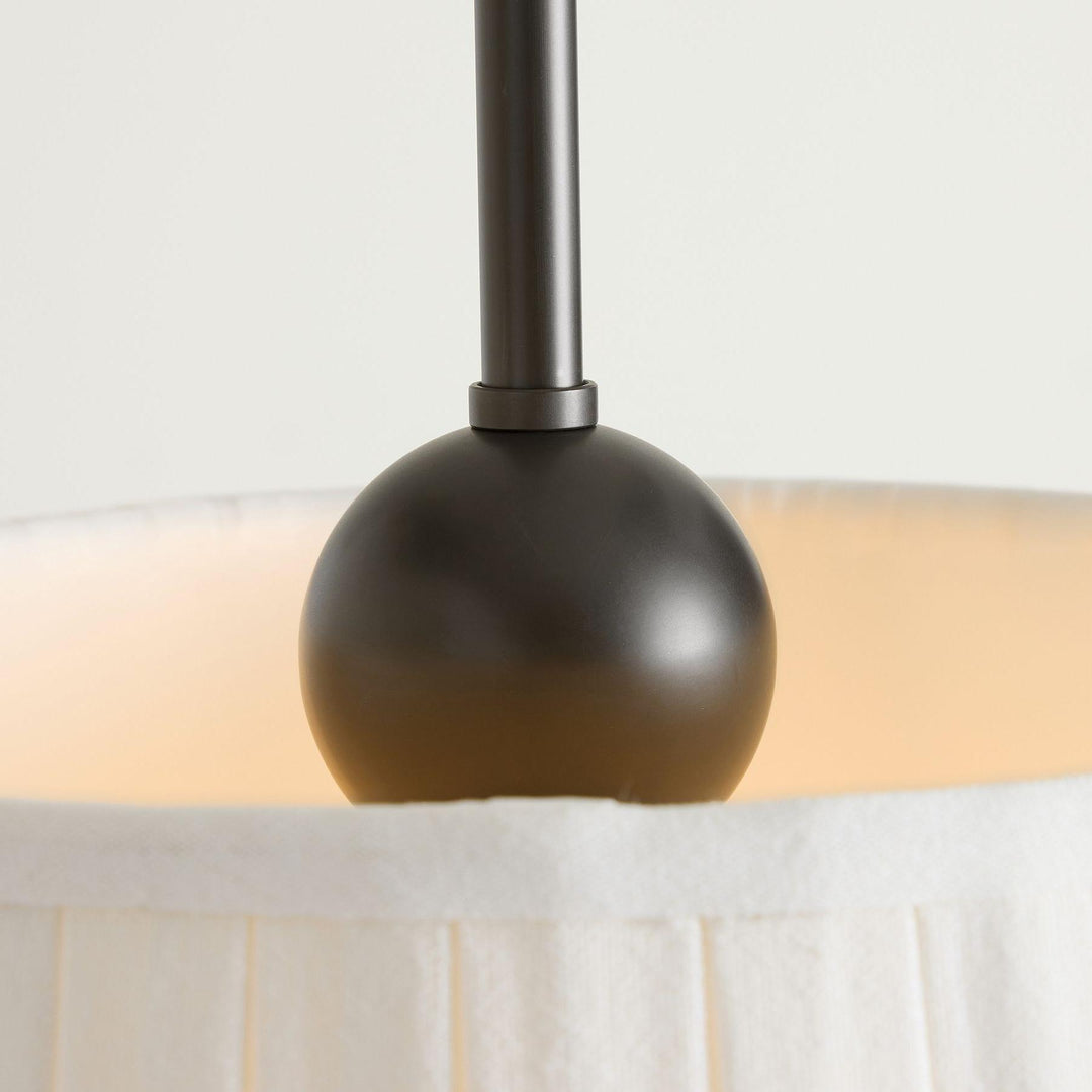 Lámpara colgante plisada de tela Luvora: elegante lámpara colgante de latón para comedor