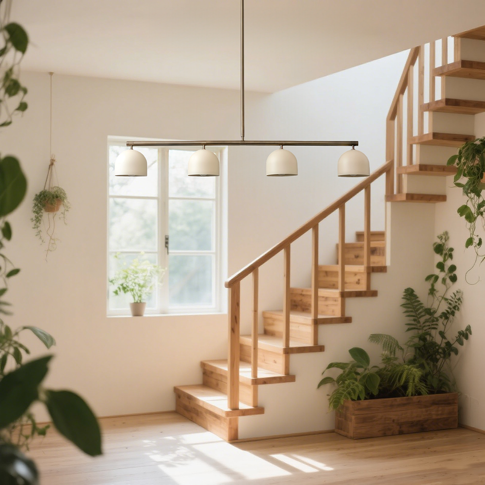 Bauernhaus Linearer Kronleuchter – Rustikaler Lichtpendel für Esszimmer & Küche