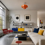 Bild in Gallery-Viewer laden, Koloro Glass Ceiling Light — Layered Rounded Design Lampshade for Hallway or Cloakroom