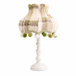 Load image into Gallery viewer, Vintage Check Wool Pom Table Lamp