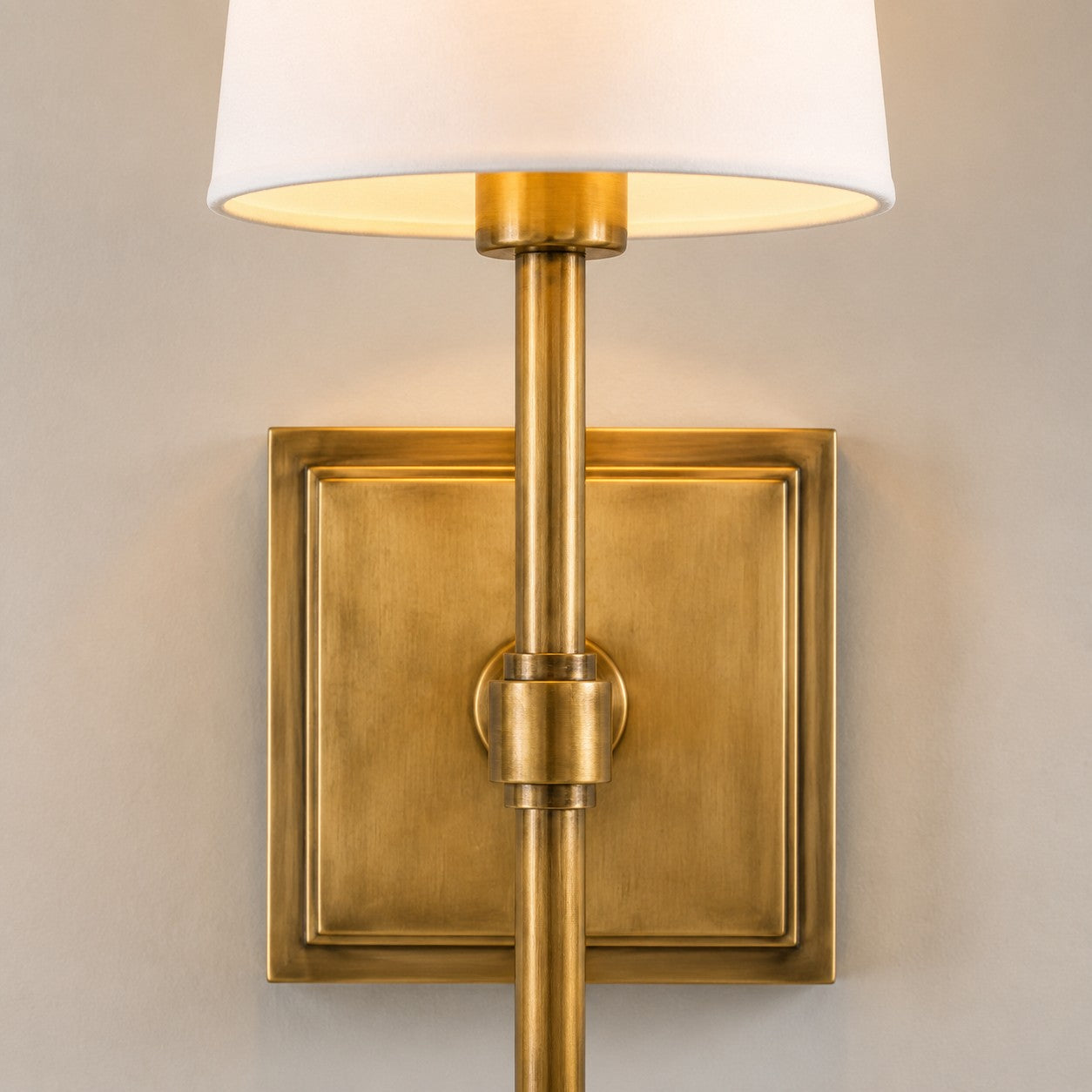 Rowan Elegant White-Linen Shade Wall Lamp – Retro Metal Wall Light for Bedroom & Hallway