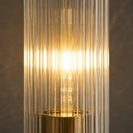 Bild in Gallery-Viewer laden, Bravira Glass Tube Wandlampe - Klassische gerippte Messingrohrbeleuchtung