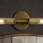 Bild in Gallery-Viewer laden, Bravira Glass Tube Wandlampe - Klassische gerippte Messingrohrbeleuchtung