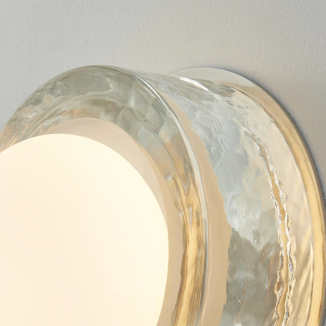 Aplique de Pared de Vidrio Ópalo Vellaro - Iluminación Minimalista Moderna para Cocina