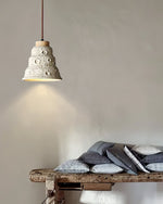 Load image into Gallery viewer, Japanese Wabi Sabi Cement Bell Shape Pendant Light M28
