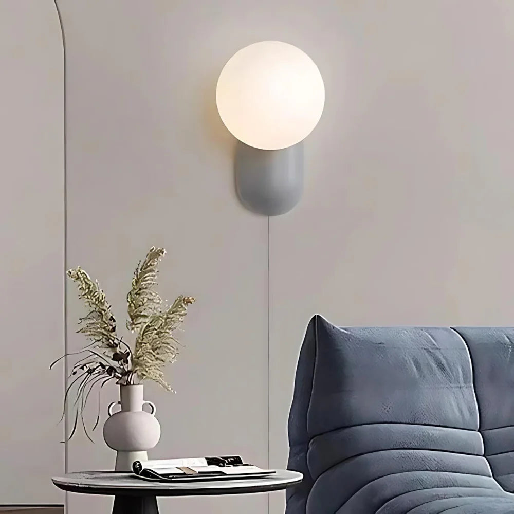 Luma Nordic Glass Orb Wall Light