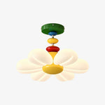 Load image into Gallery viewer, Colorful flower ceiling mount lamp with glowing petals