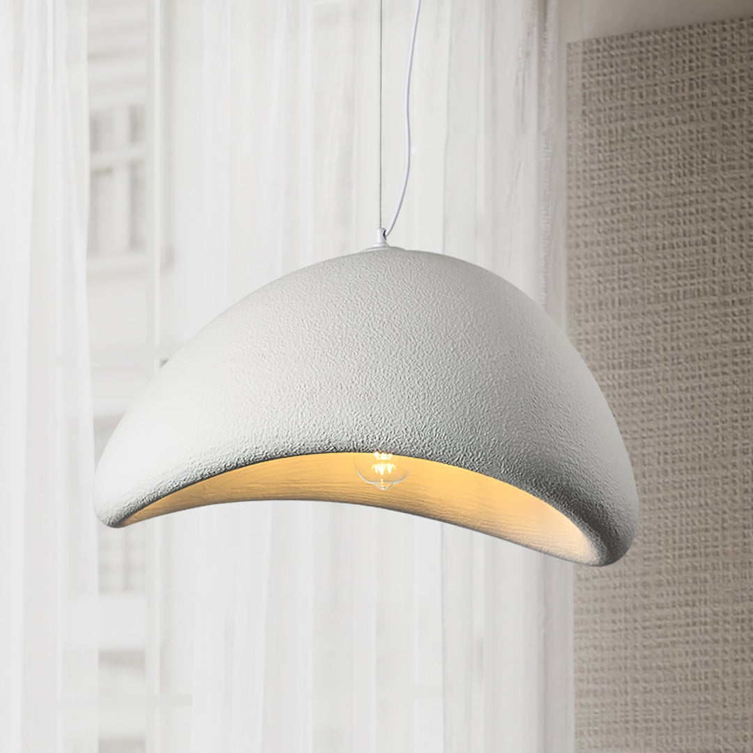 Curved Polystyrene Plug-In Pendant Light