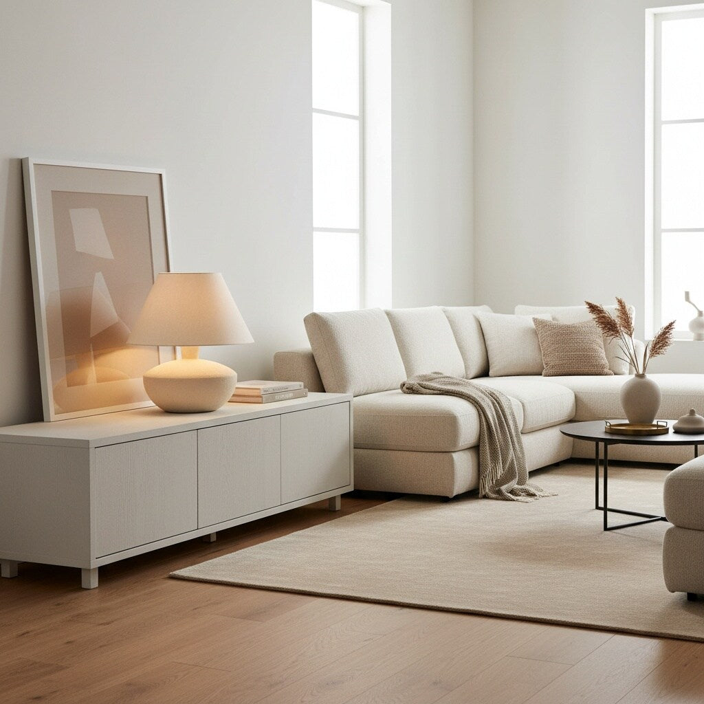 Ceruna Moderne Skulpturale Akzentlampe - Zeitgenössische Tischleuchte für Wohnzimmer und Schlafzimmer