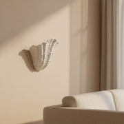 Applique murale Seavira à texture coquillage organique - Applique moderne en plâtre pour salon et entrée