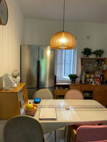Bild in Gallery-Viewer laden, Rounded Wood Slat Swag Pendant Light