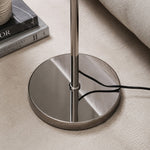 Cargar imagen en el visor de la Galería, Polished chrome floor lamp base and stem detail