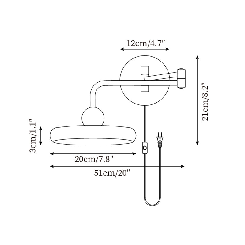 Lámpara de Pared con Enchufe Karlin