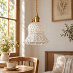 Load image into Gallery viewer, Vintage Brass Pineapple Glass Pendant Lamp