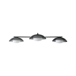 Cargar imagen en el visor de la Galería, Lámpara de techo empotrada Elorina de 3 luces de vidrio y metal: una elegante luminaria para espacios modernos.
