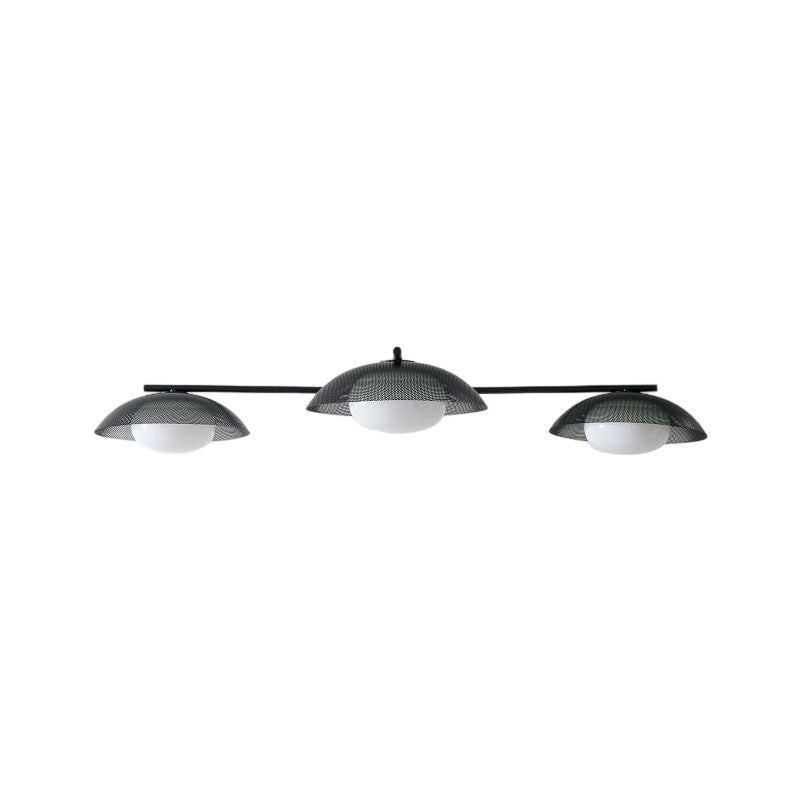 Lámpara de techo empotrada Elorina de 3 luces de vidrio y metal: una elegante luminaria para espacios modernos.