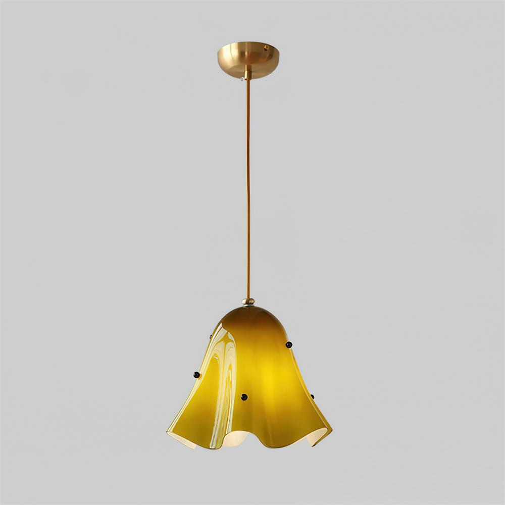 Bellina Wave-Edge Glass Pendant Lamp — Organic Contemporary Style for Dining & Living