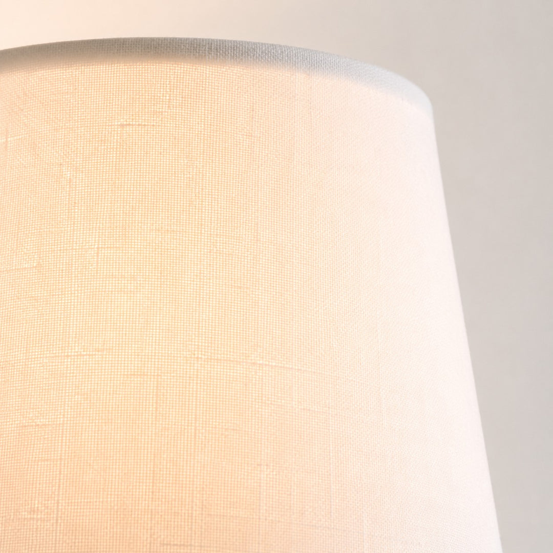 Rowan Classic Leinen Wandlampe - Messing Licht mit Stoff-Trommelschirm