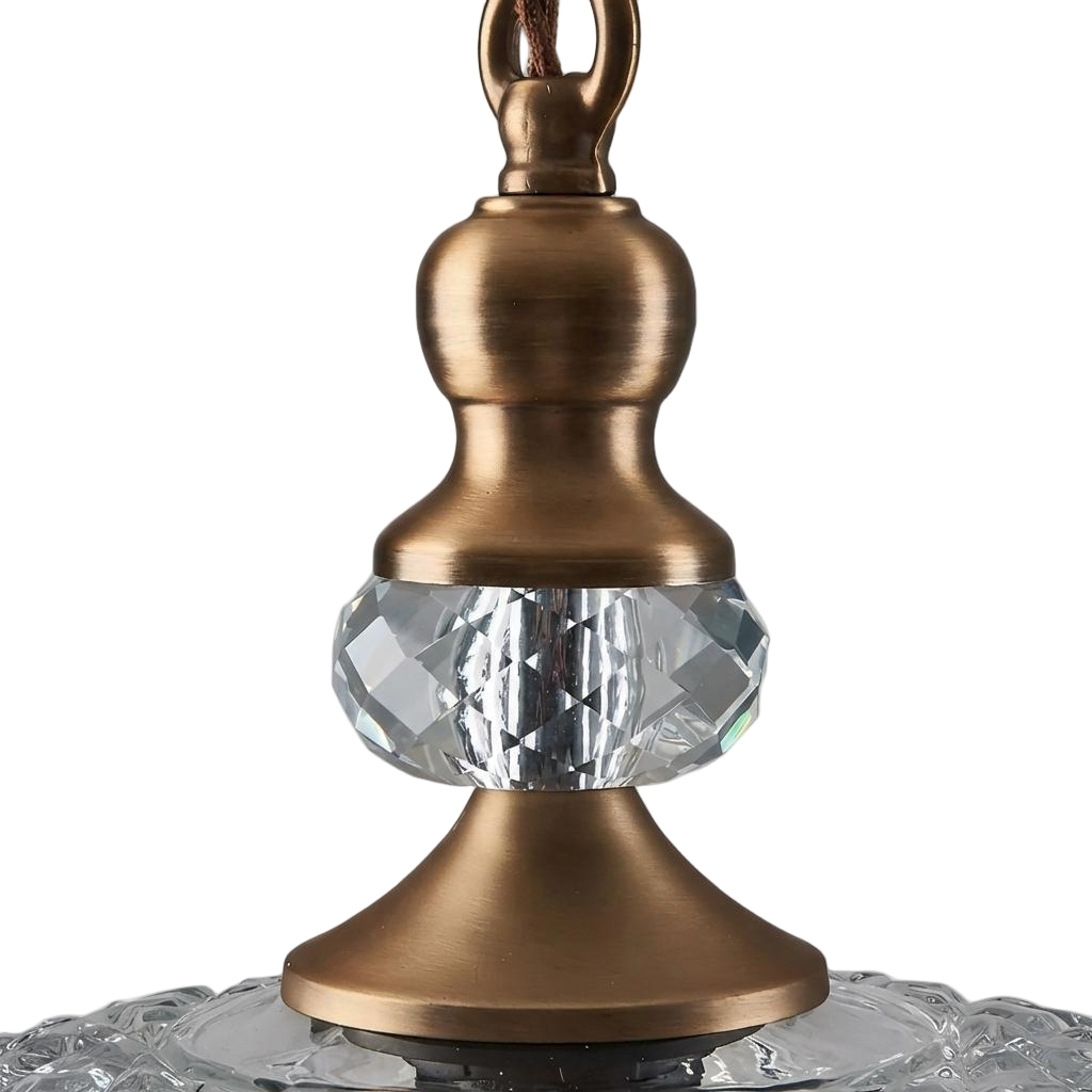 Verdoma Flower Glass Pendant Light - Vintage Floral Design for Living and Dining U01