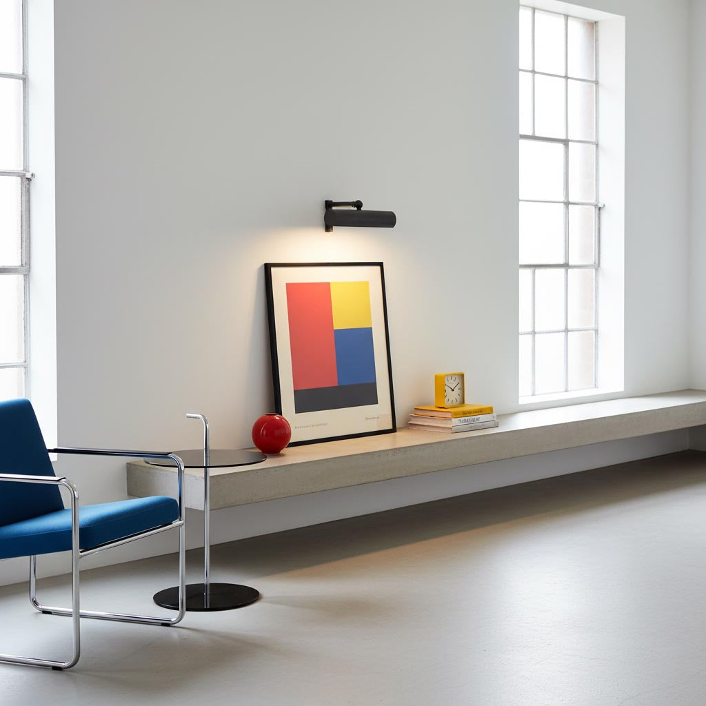 Libris Zylinder Bilderleuchte - Metallschirm Wandleuchte für Wohnzimmer oder Schlafzimmer