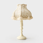 Load image into Gallery viewer, Pearl lace fabric table lamp on a light background