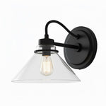 Charger l&#39;image dans la visionneuse de galerie, Aurenza Curved Arm Globe Wall Sconce – Modern Industrial Wall Lamp for Bathroom, Bedroom, and Hallway

