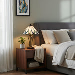 Load image into Gallery viewer, TF Hand Blown Water Ripple Glass Table Lamp – Classic Style Table Lighting for Sofa Side Table and Nightstand