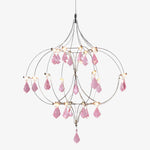 Charger l'image dans la visionneuse de galerie, Lustre en cristal français Crynora - Design romantique Luciole en style luxe pour salle à manger ou chambre à coucher