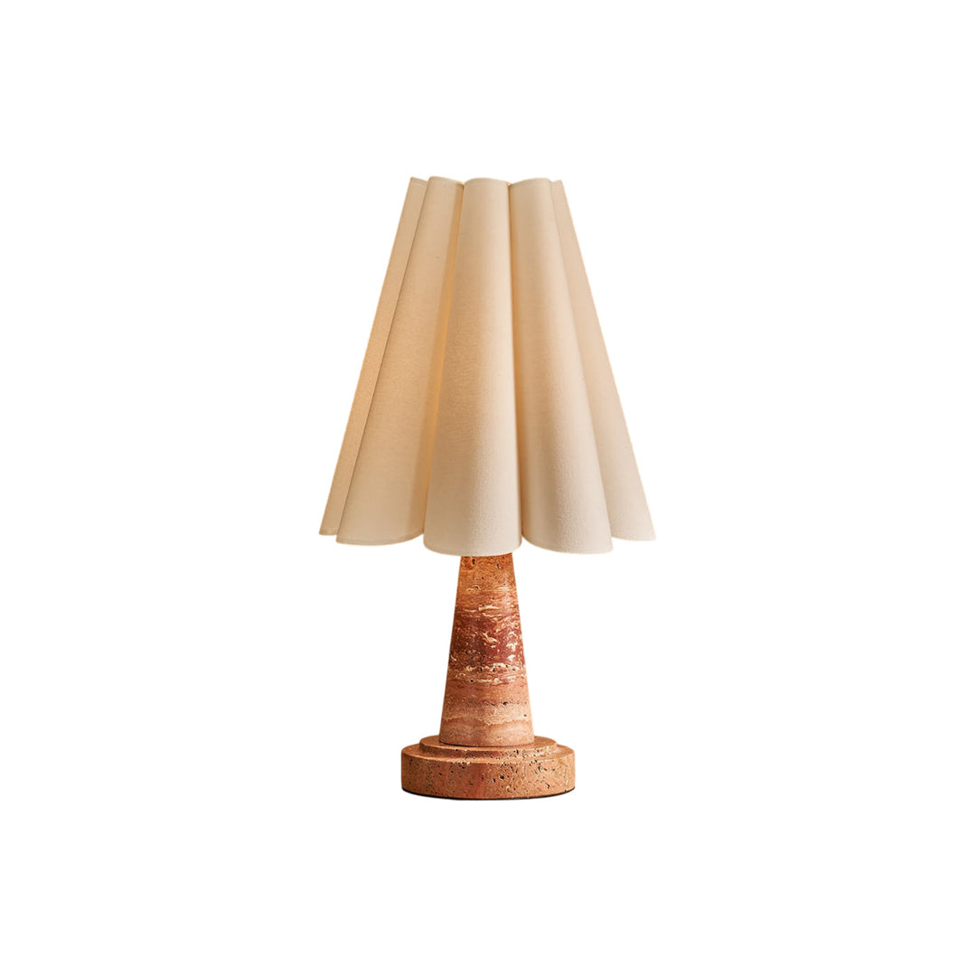 Lampe de table plissée Shadon en marbre