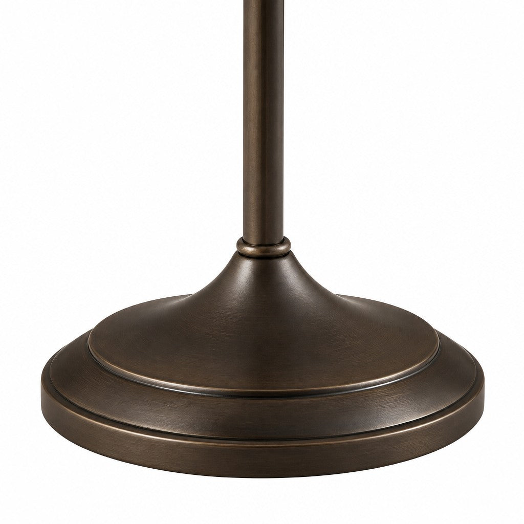 Lámpara de pie con cuello de cisne floral elegante Veslin - Lámpara con pantalla de lino floral para sala
