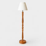 Load image into Gallery viewer, Vintage Solid Wood Floor Lamp with Optional Side Table