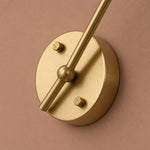 Load image into Gallery viewer, Round brass wall backplate detail on glass wall light