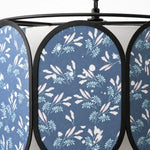 Cargar imagen en el visor de la Galería, Close-up of blue floral fabric panels